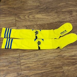Bright Yellow Adidas Soccer Socks